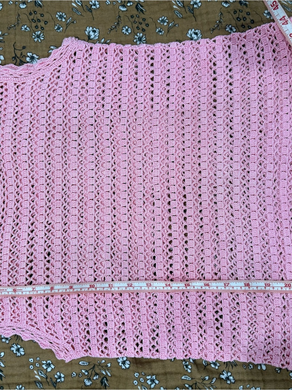 Pink Crochet Sleeveless Knit Top - Picture 9 of 9